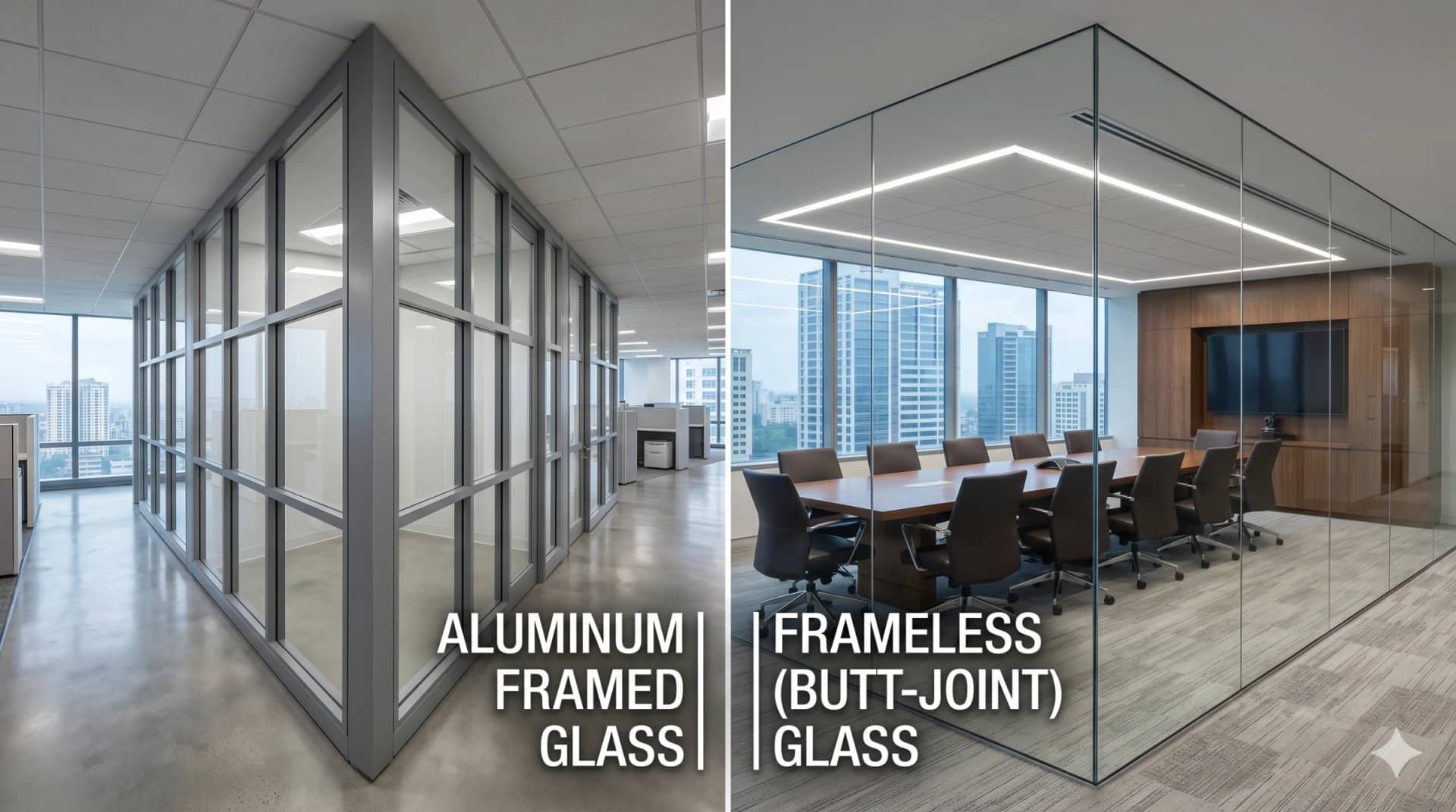 Aluminum Framed Vs Frameless Glass Partitions Striking The Balance Of Form And Function In Dhaka